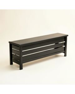 River Brook Narrow Outdoor Storage Bench - Black (synthetic illustration; no displayed measurements)