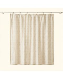 Ridge Crest Shower Curtain Hanging Flat From A Plain Rod - Ivory (synthetic illustration; no displayed measurements)