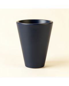 Elm Bend Empty Railing Planter With Integral Brackets - Navy (synthetic illustration; no displayed measurements)