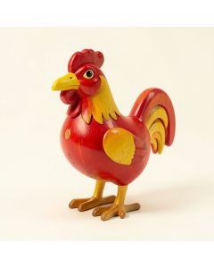 Vincente Wood Mini Rooster Puppet (synthetic illustration; no displayed measurements)
