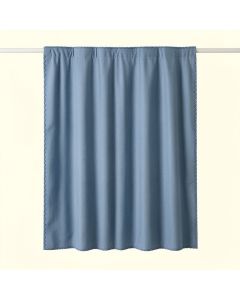Shore Crossing Shower Curtain Hanging Flat From A Plain Rod - Blue (synthetic illustration; no displayed measurements)