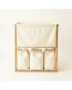 Dune Crest Laundry Sorting Station With Plain Removable Bags - Cream (synthetic illustration; no displayed measurements)
