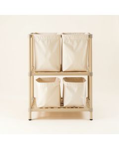 Birch Brook Laundry Sorting Station With Plain Removable Bags - Beige (synthetic illustration; no displayed measurements)