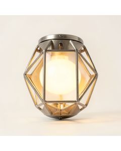 Tolya 3 - Light 11 '' Caged Geometric Semi Flush Mount (synthetic illustration; no displayed measurements)