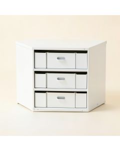 Fern Bend Small-Parts Storage Drawer Cabinet - White (synthetic illustration; no displayed measurements)