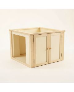 Linden Canyon Empty Furniture-Style Litter Enclosure - Cream (synthetic illustration; no displayed measurements)