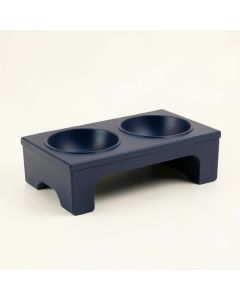 Wren Dale Pet Feeding Stand With Two Plain Empty Bowls - Navy (synthetic illustration; no displayed measurements)