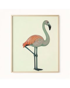 Flamingos Green By Cat Coquillette - Print (synthetic illustration; no displayed measurements)