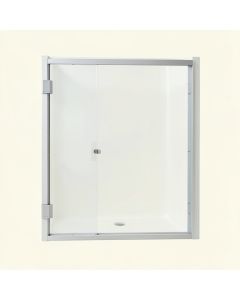 Coraline 60 '' X 60 '' Single Sliding Frameless Tub Door (synthetic illustration; no displayed measurements)