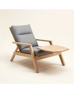 Alvah 78.70 '' Long Reclining Single Chaise With Cushion And Table (synthetic illustration; no displayed measurements)