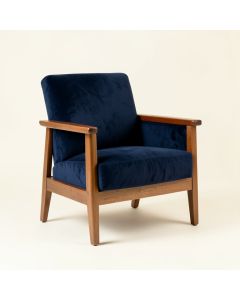 Flint Dale Upholstered Armchair - Navy (synthetic illustration; no displayed measurements)