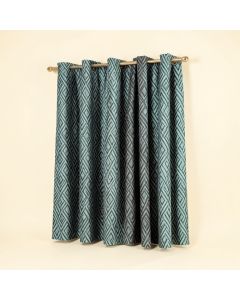 Almaguer Geometric Semi-Sheer Grommet Single Curtain Panel (synthetic illustration; no displayed measurements)