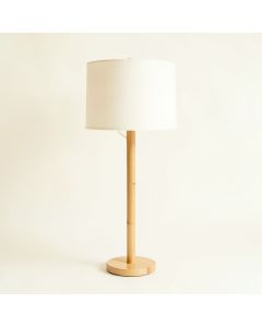 Field Bluff Floor Lamp With A Plain Fabric Shade - Ivory (synthetic illustration; no displayed measurements)