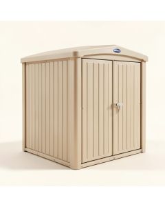 Woodbridge Plus 10.5 Ft. W X 8 Ft. D Plastic Storage Shed (synthetic illustration; no displayed measurements)