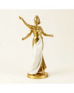 Draped In Gold Art Deco Dancer Figurine (synthetic illustration; no displayed measurements)