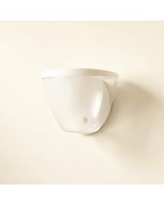 Moss Dale Wall Sconce Mounted On A Plain Wall - White (synthetic illustration; no displayed measurements)