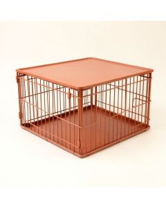 Alder Edge Empty Furniture-Style Pet Crate - Terracotta (synthetic illustration; no displayed measurements)