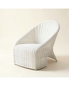 Hazel Bend Outdoor Lounge Chair - White (synthetic illustration; no displayed measurements)
