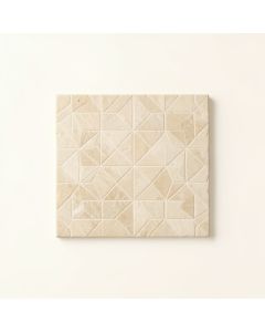 Heath Arc Uninstalled Square Decorative Tile - Beige (synthetic illustration; no displayed measurements)