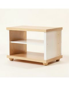 Mid-Century Toy Storage Bench (synthetic illustration; no displayed measurements)