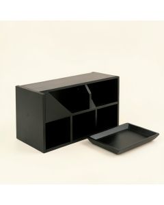 Lake Bend Empty Coffee-Station Organizer - Black (synthetic illustration; no displayed measurements)