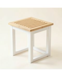 Harbor Crossing Compact Balcony Table - White (synthetic illustration; no displayed measurements)