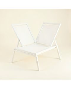 Reed Canyon Outdoor Lounge Chair - White (synthetic illustration; no displayed measurements)