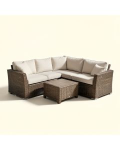 Ailer 4 Piece Outdoor Furniture Complete Patio Sectional Seating Group With Cushions (synthetic illustration; no displayed measurements)