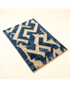 Tollette Chevron Hand Tufted Cobalt Blue/Beige Area Rug (synthetic illustration; no displayed measurements)