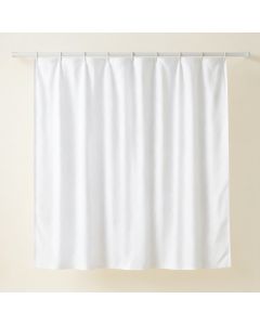 Field Bend Shower Curtain Hanging Flat From A Plain Rod - White (synthetic illustration; no displayed measurements)