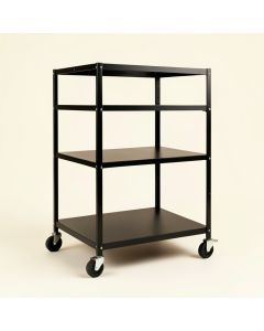 Moss Crest Empty Rolling Workshop Cart - Black (synthetic illustration; no displayed measurements)