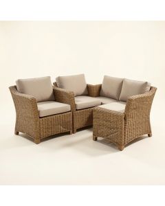 Ophelia Outdoor 3 Piece Rattan Seating Group With Cushions (synthetic illustration; no displayed measurements)