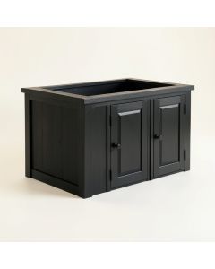 Ash Falls Empty Furniture-Style Litter Enclosure - Black (synthetic illustration; no displayed measurements)