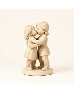 Young Sweethearts Kissing Children Garden Statue (synthetic illustration; no displayed measurements)