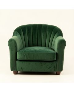 Hill Field Upholstered Armchair - Green (synthetic illustration; no displayed measurements)