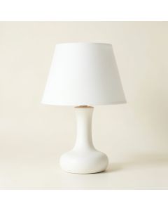 River Dale Table Lamp With A Plain Fabric Shade - White (synthetic illustration; no displayed measurements)