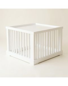 Alder Falls Empty Furniture-Style Pet Crate - White (synthetic illustration; no displayed measurements)