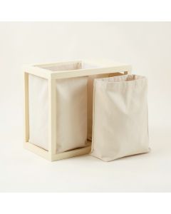 Willow Dale Laundry Sorting Station With Plain Removable Bags - Cream (synthetic illustration; no displayed measurements)