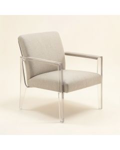 Santee Arm Chair In Clear (synthetic illustration; no displayed measurements)