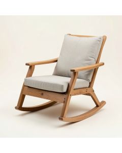 Coyne Acacia Rocking Chair With Cushion (synthetic illustration; no displayed measurements)