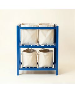 Ridge Crest Laundry Sorting Station With Plain Removable Bags - Blue (synthetic illustration; no displayed measurements)
