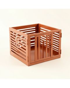 Bay Edge Empty Furniture-Style Pet Crate - Terracotta (synthetic illustration; no displayed measurements)