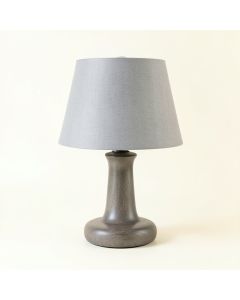 Ash Dell Table Lamp With A Plain Fabric Shade - Gray (synthetic illustration; no displayed measurements)