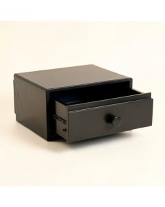 Reed Crest Small-Parts Storage Drawer Cabinet - Black (synthetic illustration; no displayed measurements)