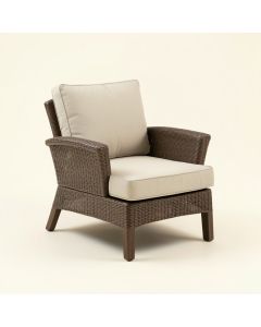 Falmouth Corner Patio Chair With Cushions (synthetic illustration; no displayed measurements)