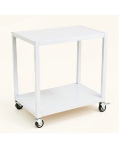 Summit Branch Empty Rolling Workshop Cart - White (synthetic illustration; no displayed measurements)