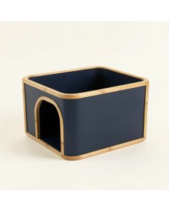 Cedar Dell Empty Furniture-Style Litter Enclosure - Navy (synthetic illustration; no displayed measurements)