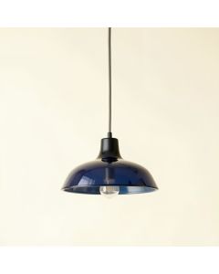 Lake Crest Pendant Light Suspended From One Plain Cable - Navy (synthetic illustration; no displayed measurements)