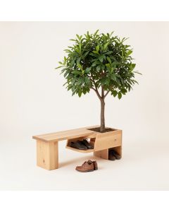 Flatiron Hall Tree With Bench And Shoe Storage (synthetic illustration; no displayed measurements)
