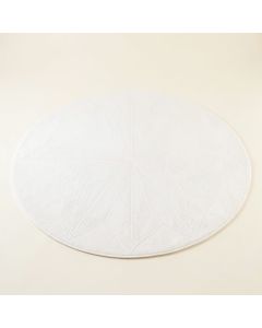 Stone Crest Round Area Rug - White (synthetic illustration; no displayed measurements)